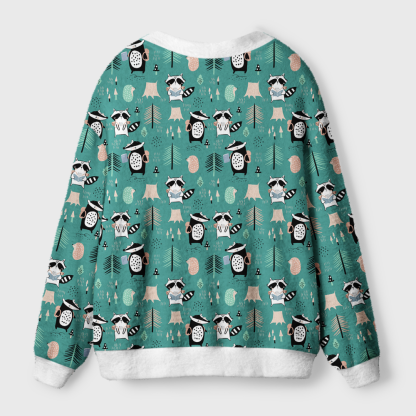 Pagewings Winter Bookish Vibes Light Knit Unisex Cardigan Sweaters
