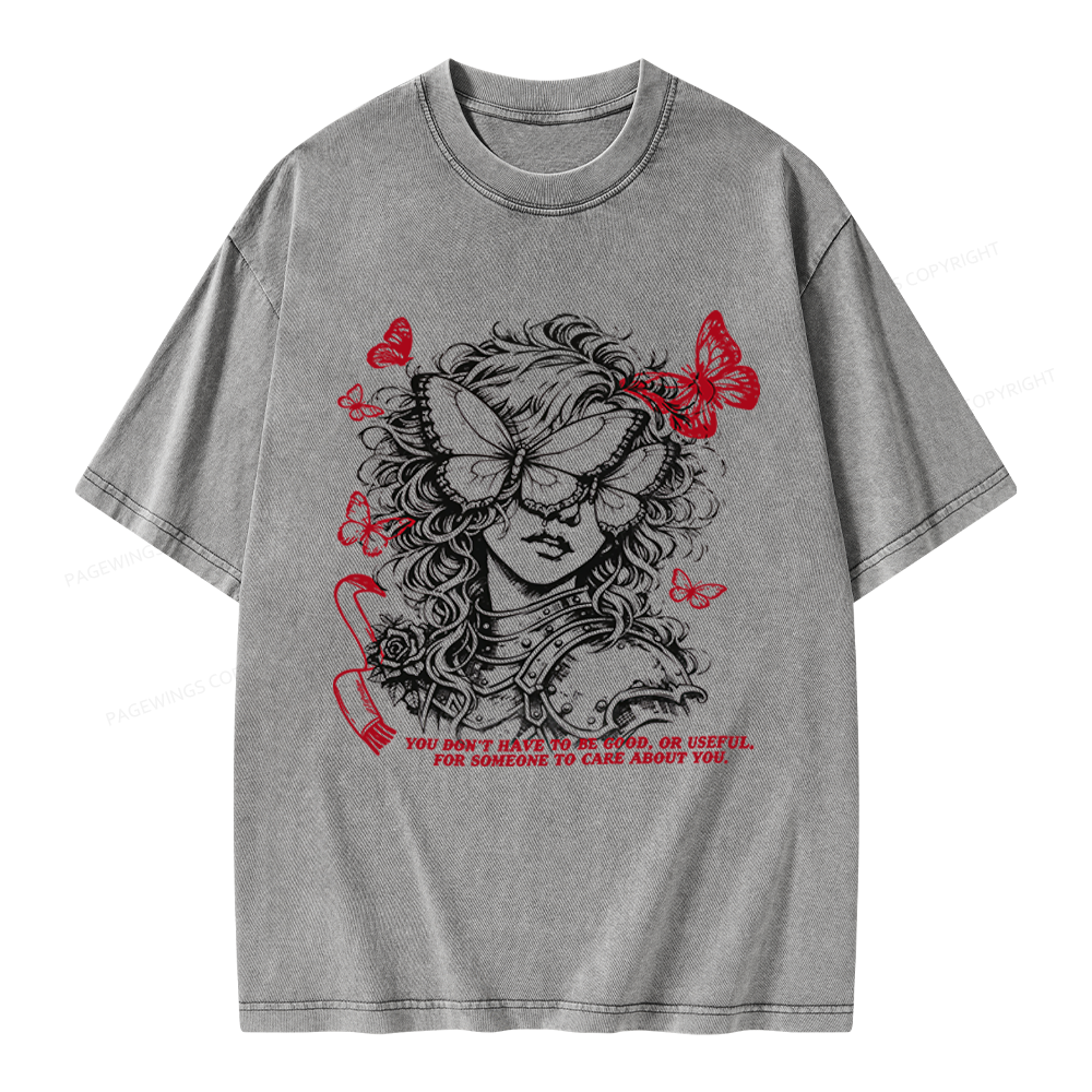 Pagewings Dark Fantasy Lover Unisex Washed T-shirt