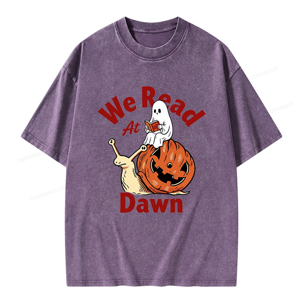Pagewings We Read at Dawn Unisex Washed T-shirt