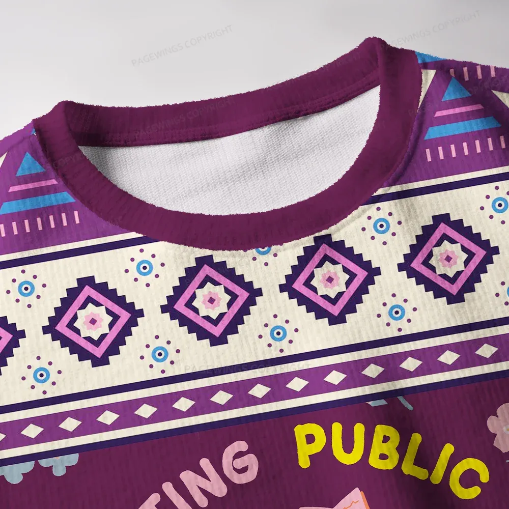 Pagewings Public Parks Libraries Education Unisex Ugly Knit Sweatshirt
