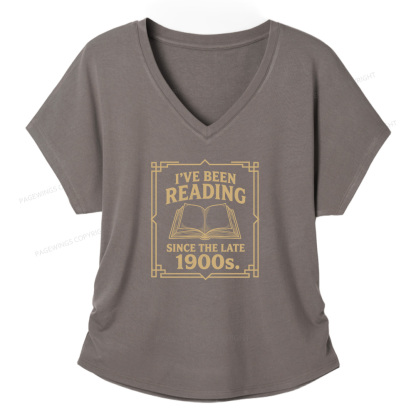 Pagewings I’ve Been Reading Soft Women's Modal V-neck T-shirt