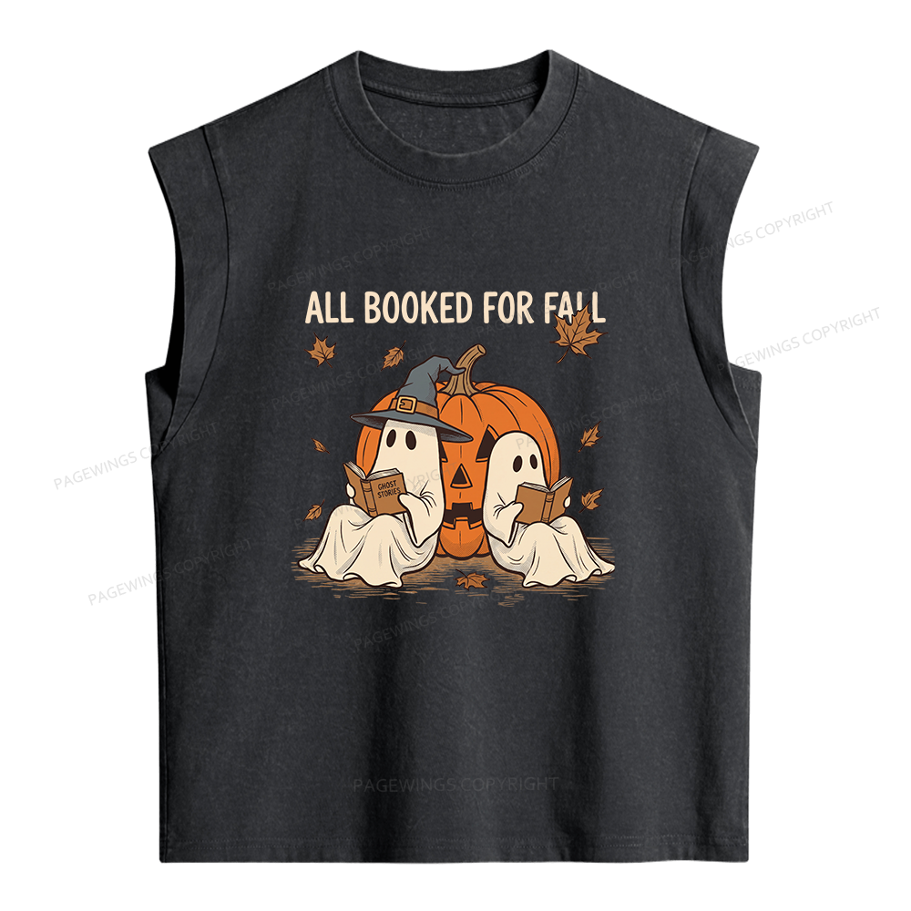 Pagewings All Booked For Fall Women's Washed Tank Top