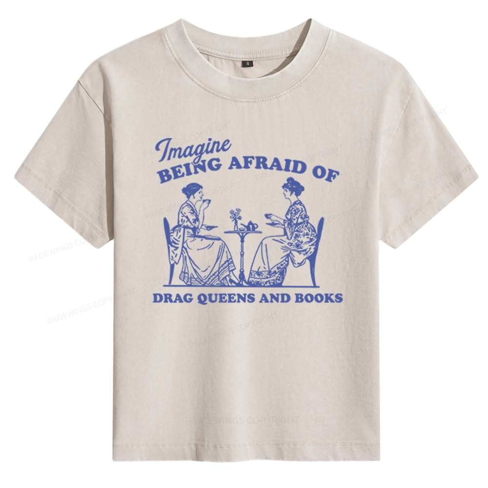Pagewings Drag Queens Women's Washed T-shirt