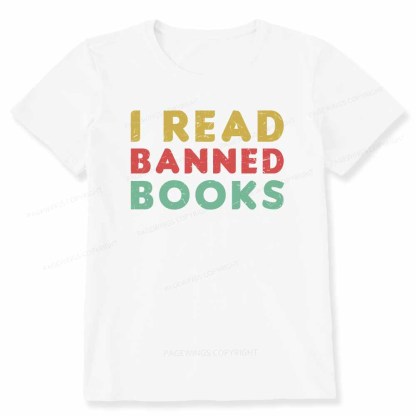 Pagewings Vintage I Read Banned Books Geek Readers T-Shirt Unisex Classic T-shirt