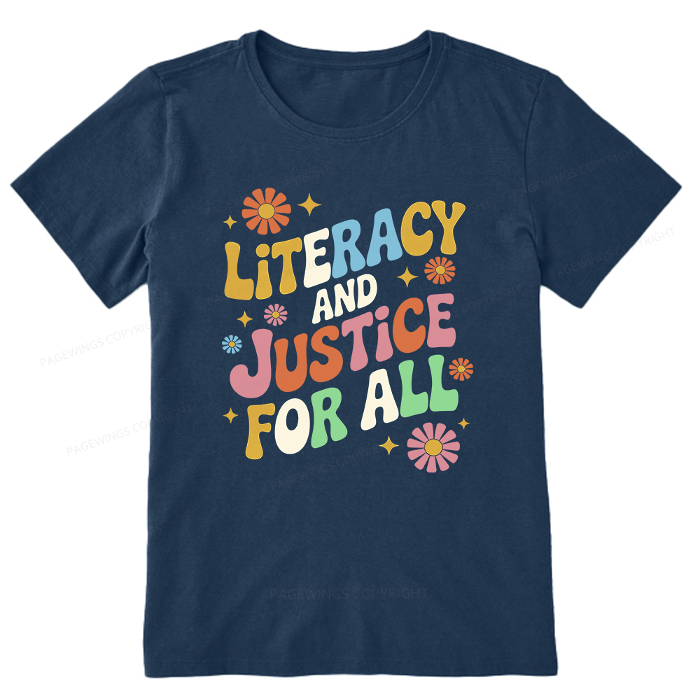 Pagewings Literacy And Justice For All Unisex Classic T-shirt