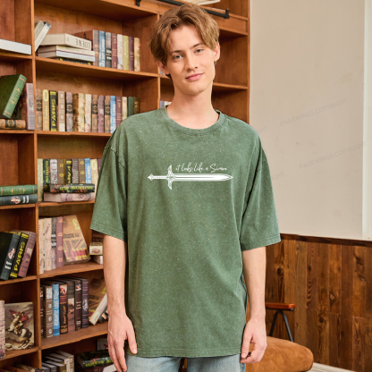 Pagewings It Looks Like A Simon Unisex Washed T-shirt