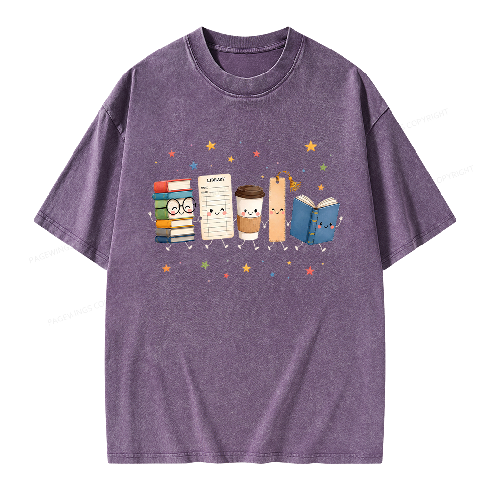 Pagewings Librarian Unisex Washed T-shirt