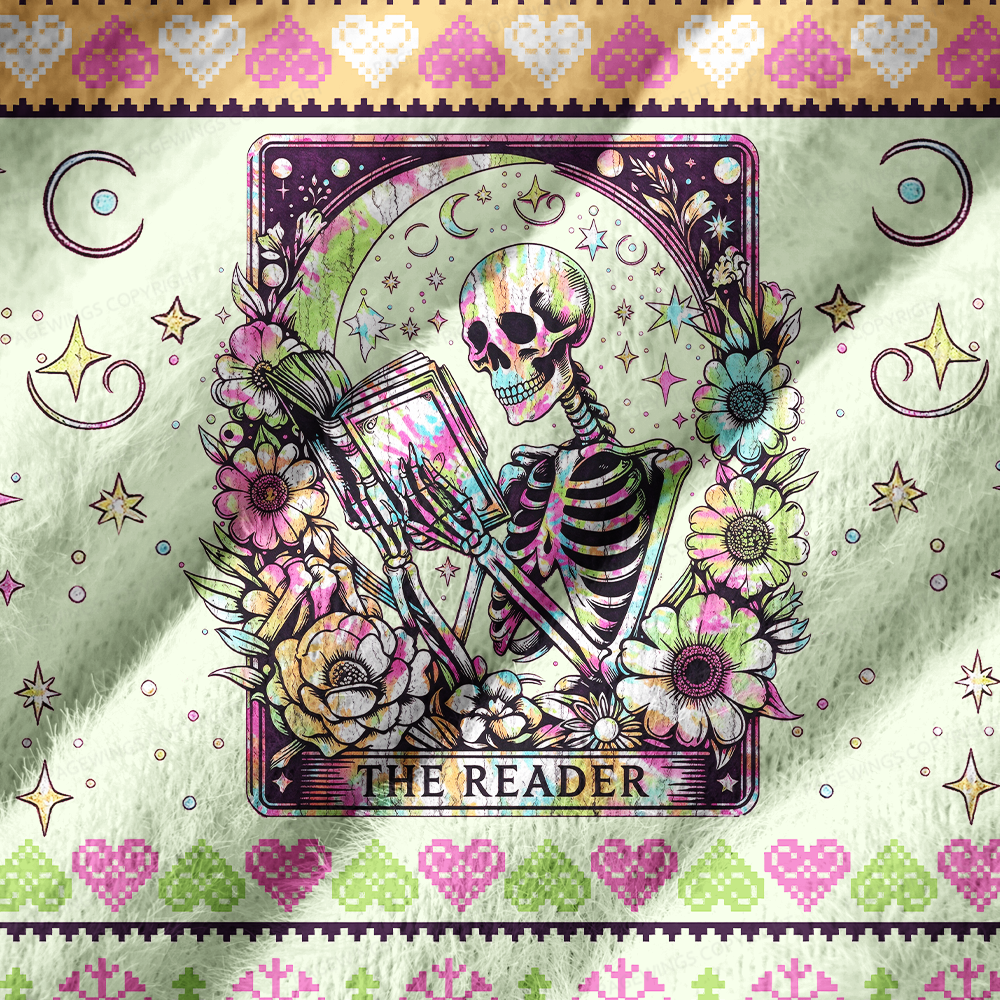 Pagewings Book Lover Off Shoulder Ugly Knit Sweater