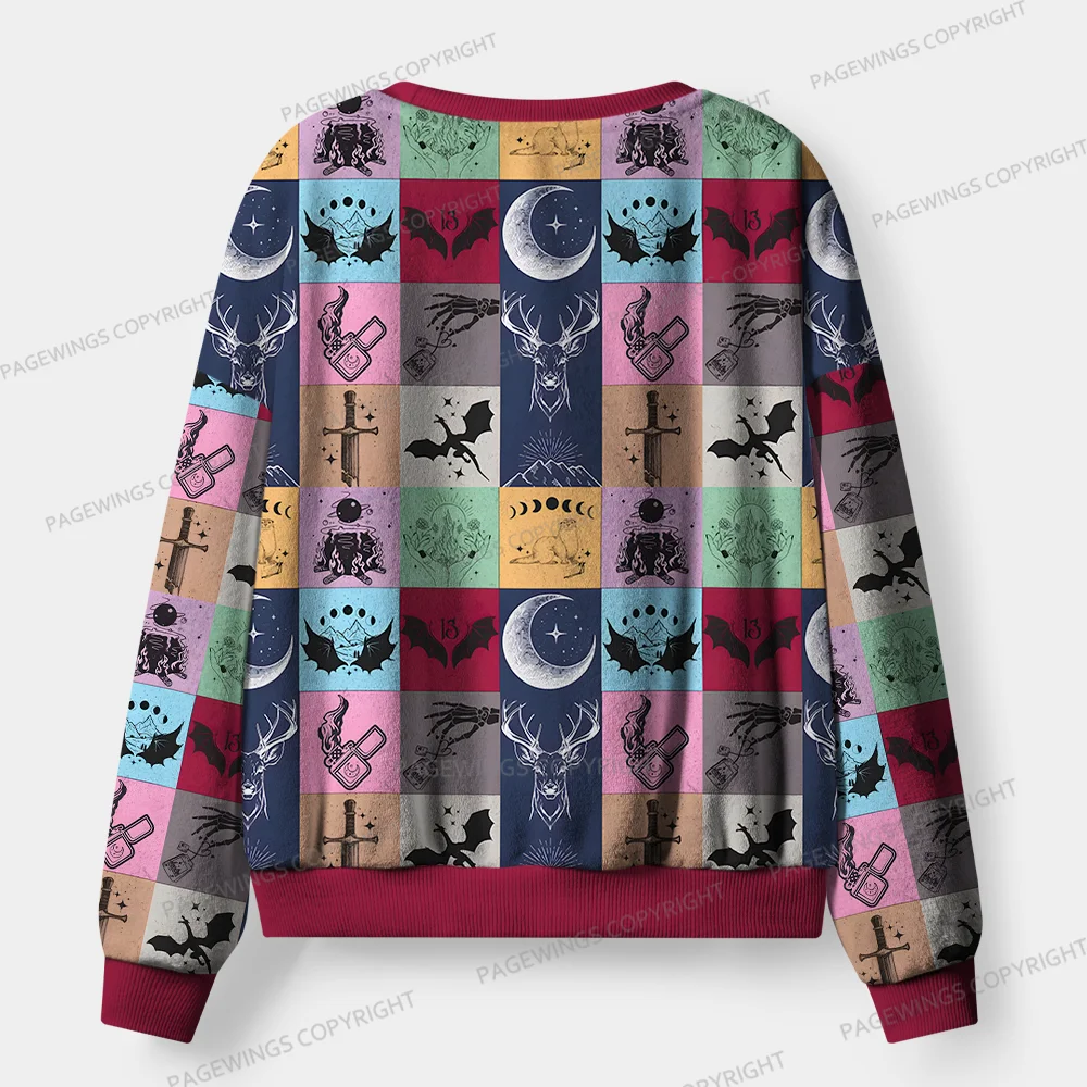 Pagewings Fantasy Reading  Unisex Flannel Pajama Set