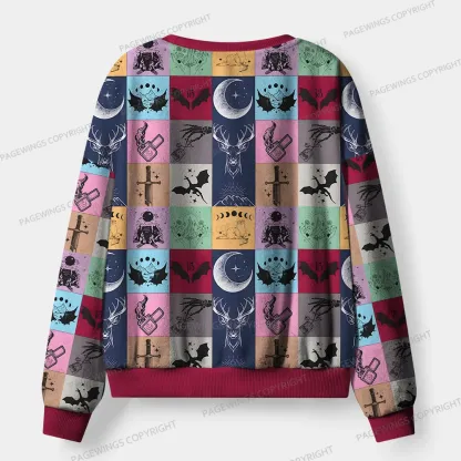 Pagewings Fantasy Reading  Unisex Flannel Pajama Set