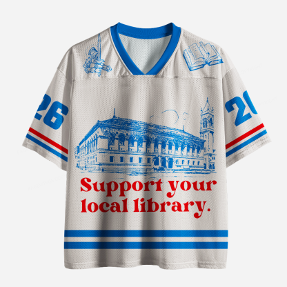 Pagewings Support Public Libraries Unisex Mesh Jersey