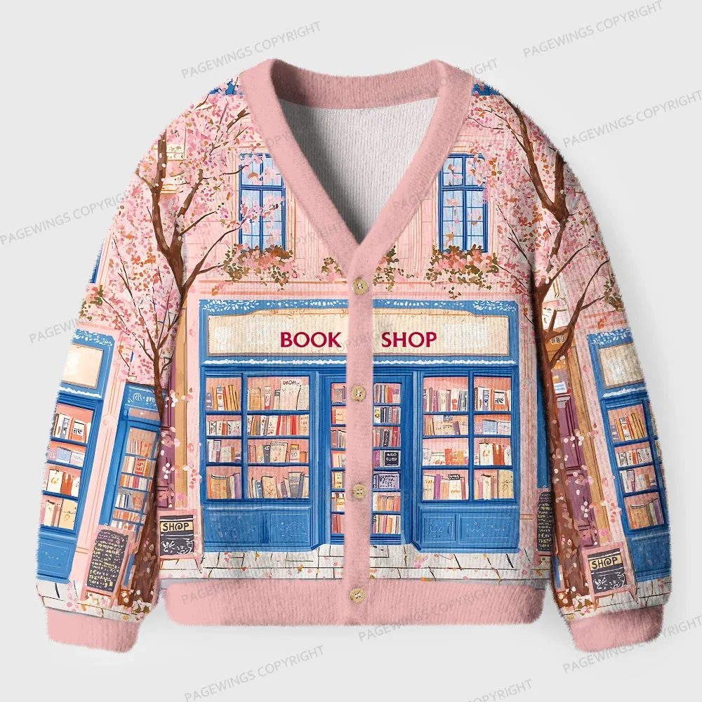 Pagewings Book Shop Unisex Ugly Cardigan Sweaters
