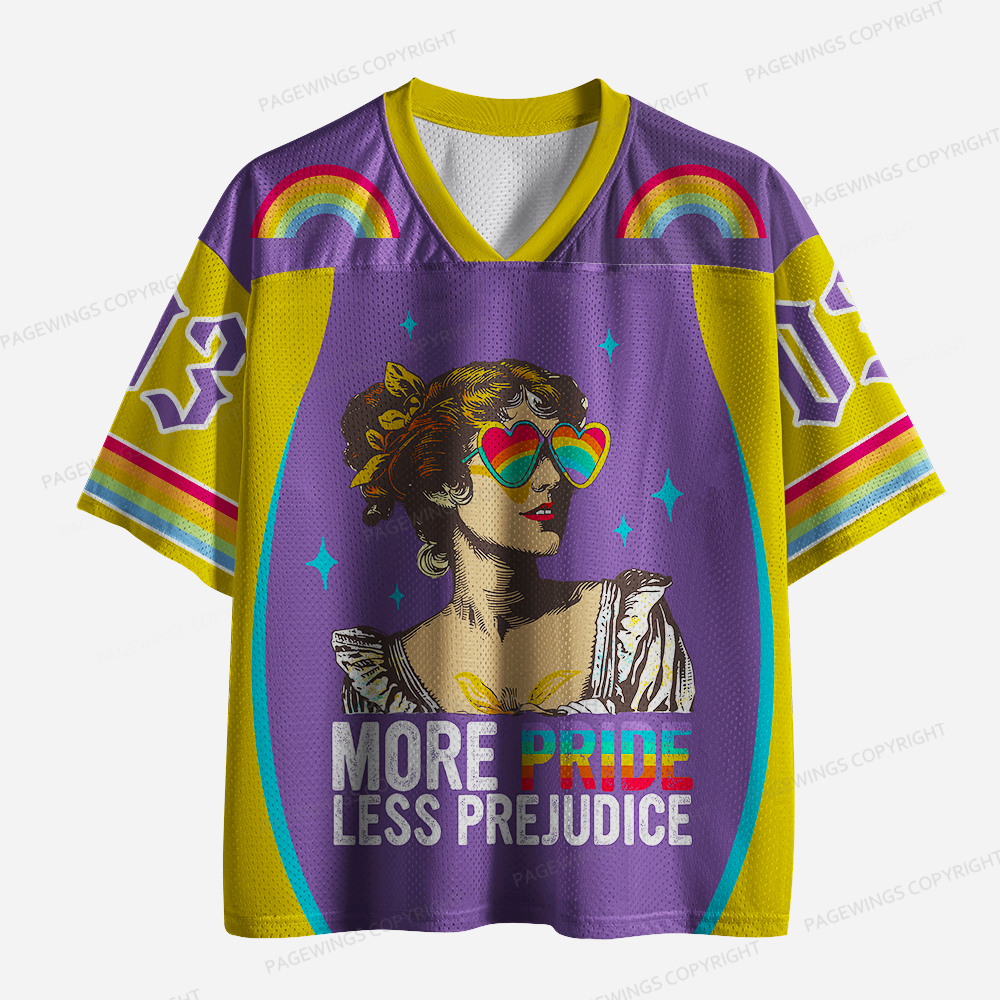 Pagewings More Pride Less Prejudice Unisex Mesh Jersey