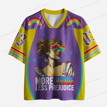 Pagewings More Pride Less Prejudice Unisex Mesh Jersey