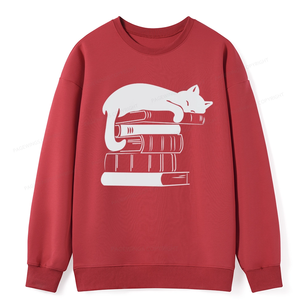 Pagewings Books And Cats Unisex Classic Sweatshirt