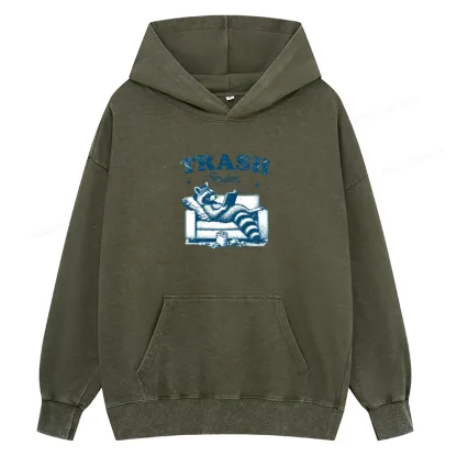 Pagewings Trash Reader Unisex Washed Hoodie