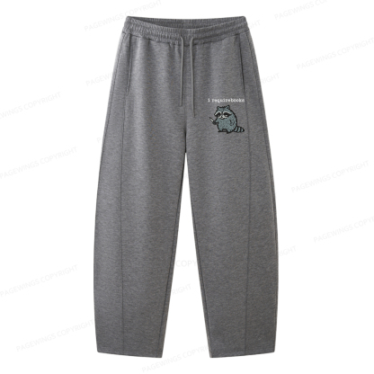 Pagewings I Require Books Unisex Barrel Sweatpants