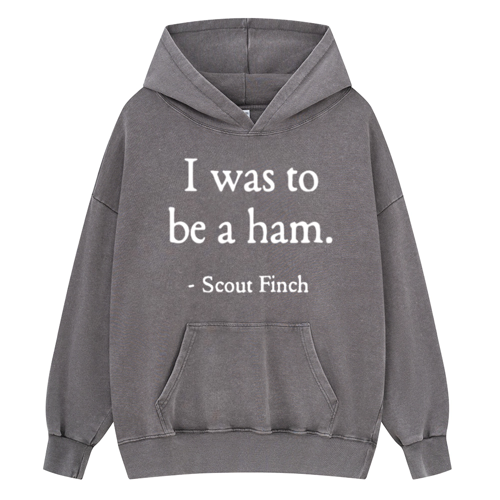Pagewings I Was To Be A Ham Unisex Washed Hoodie