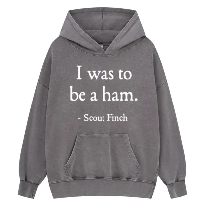 Pagewings I Was To Be A Ham Unisex Washed Hoodie