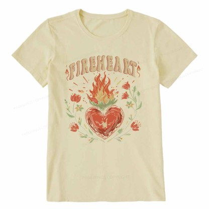 Pagewings Vintage Fire-heart Shirt Unisex Classic T-shirt