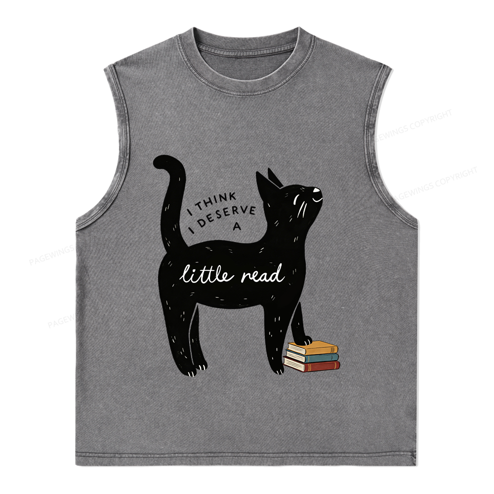 Pagewings Little Read Unisex Washed Tank Top