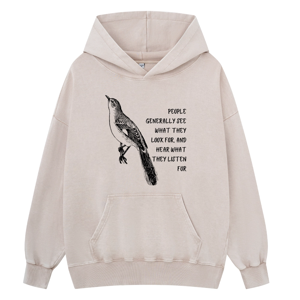 Pagewings To Kill a Mockingbird Unisex Washed Hoodie