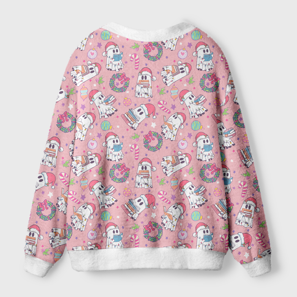 Pagewings Christmas Reading Light Knit Unisex Cardigan Sweaters