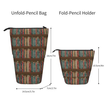 Pagewings Read Banned Books Pencil Holder Retractable Pencil Bag
