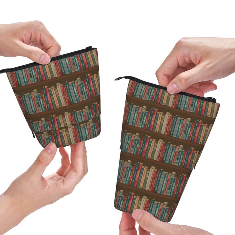 Pagewings Read Banned Books Pencil Holder Retractable Pencil Bag