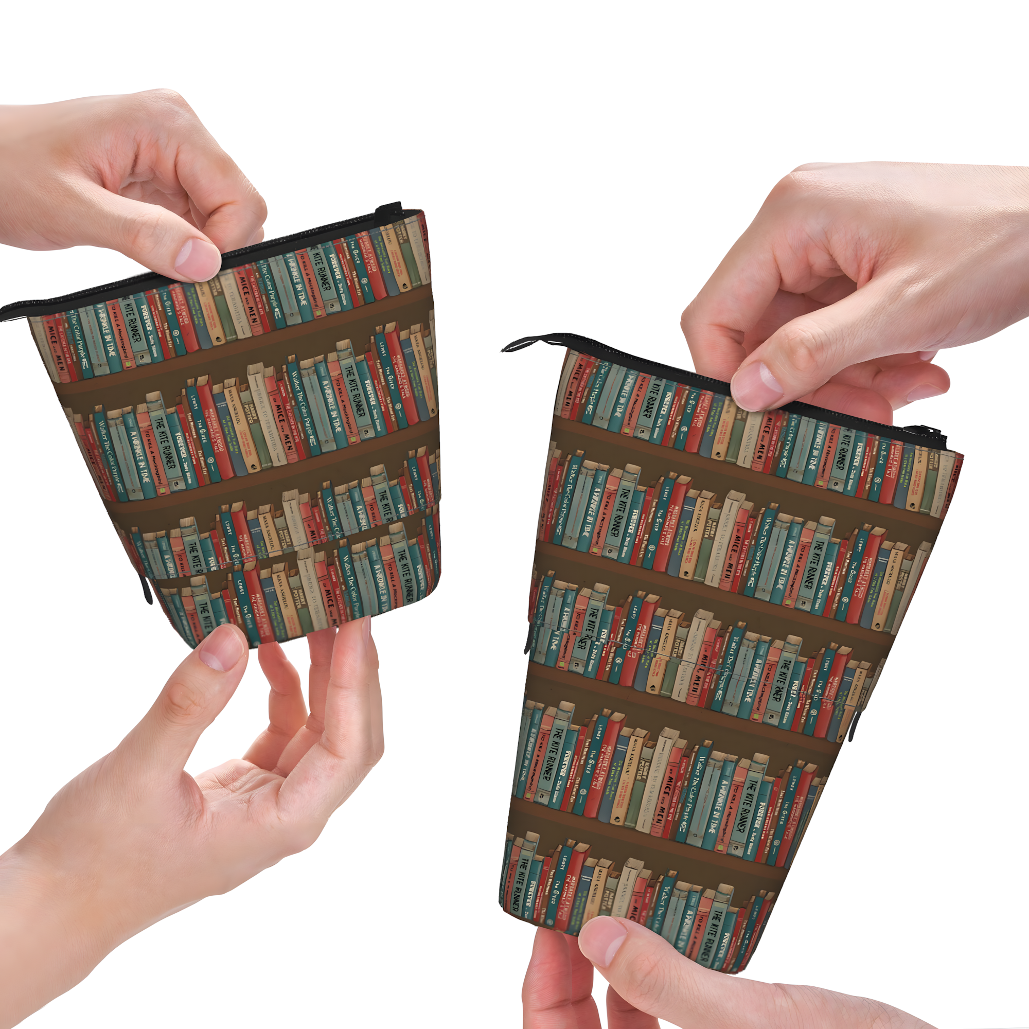 Pagewings Read Banned Books Pencil Holder Retractable Pencil Bag