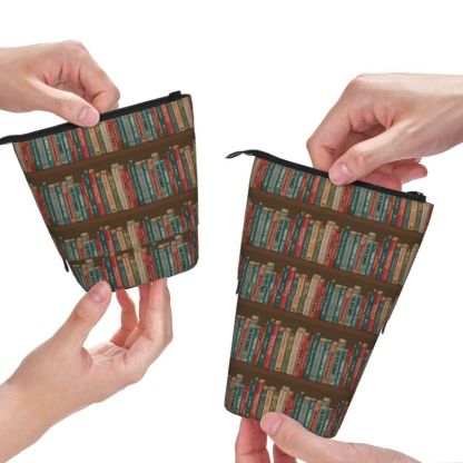Pagewings Read Banned Books Pencil Holder Retractable Pencil Bag