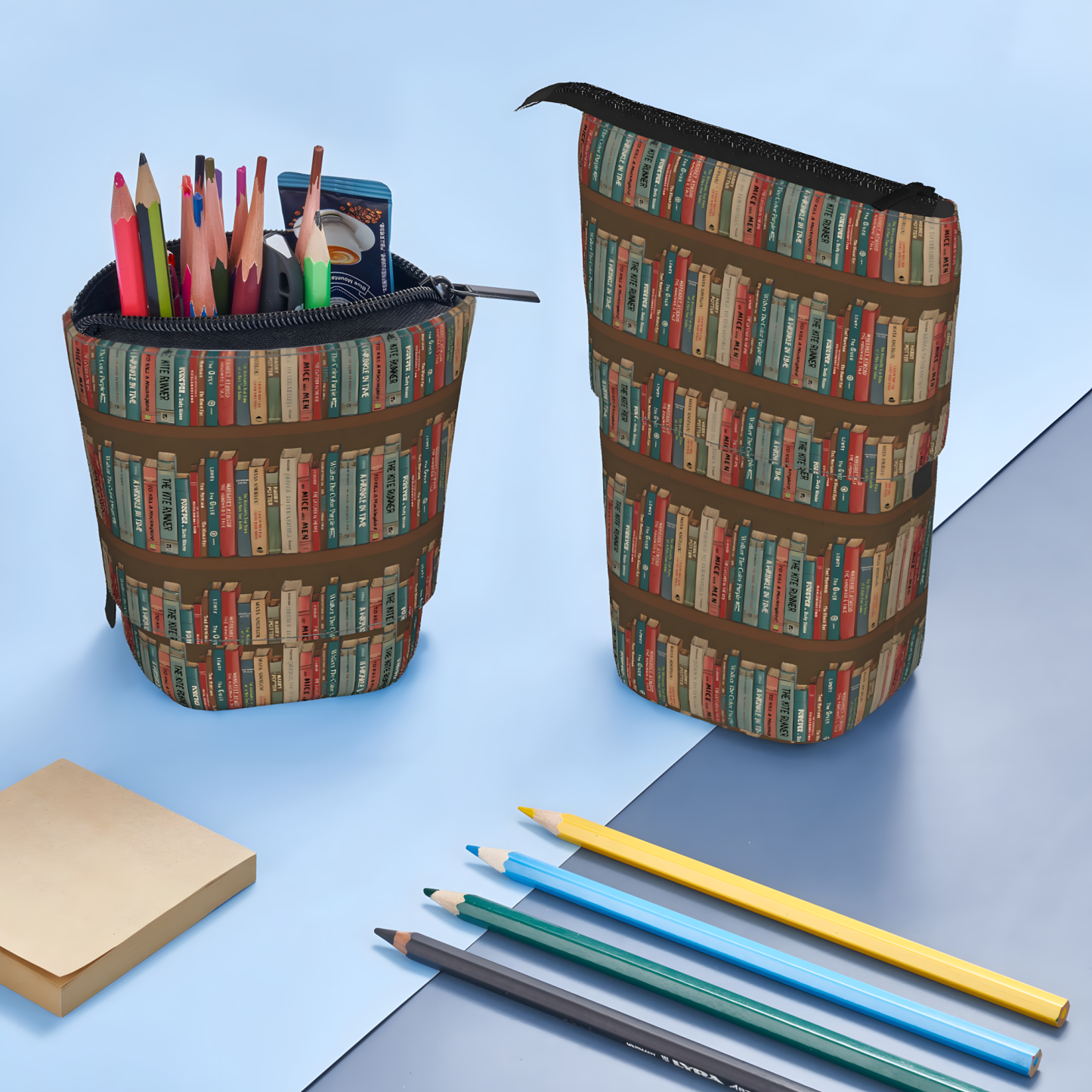 Pagewings Read Banned Books Pencil Holder Retractable Pencil Bag