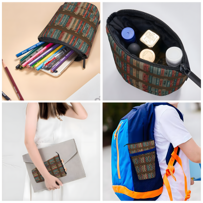 Pagewings Read Banned Books Pencil Holder Retractable Pencil Bag