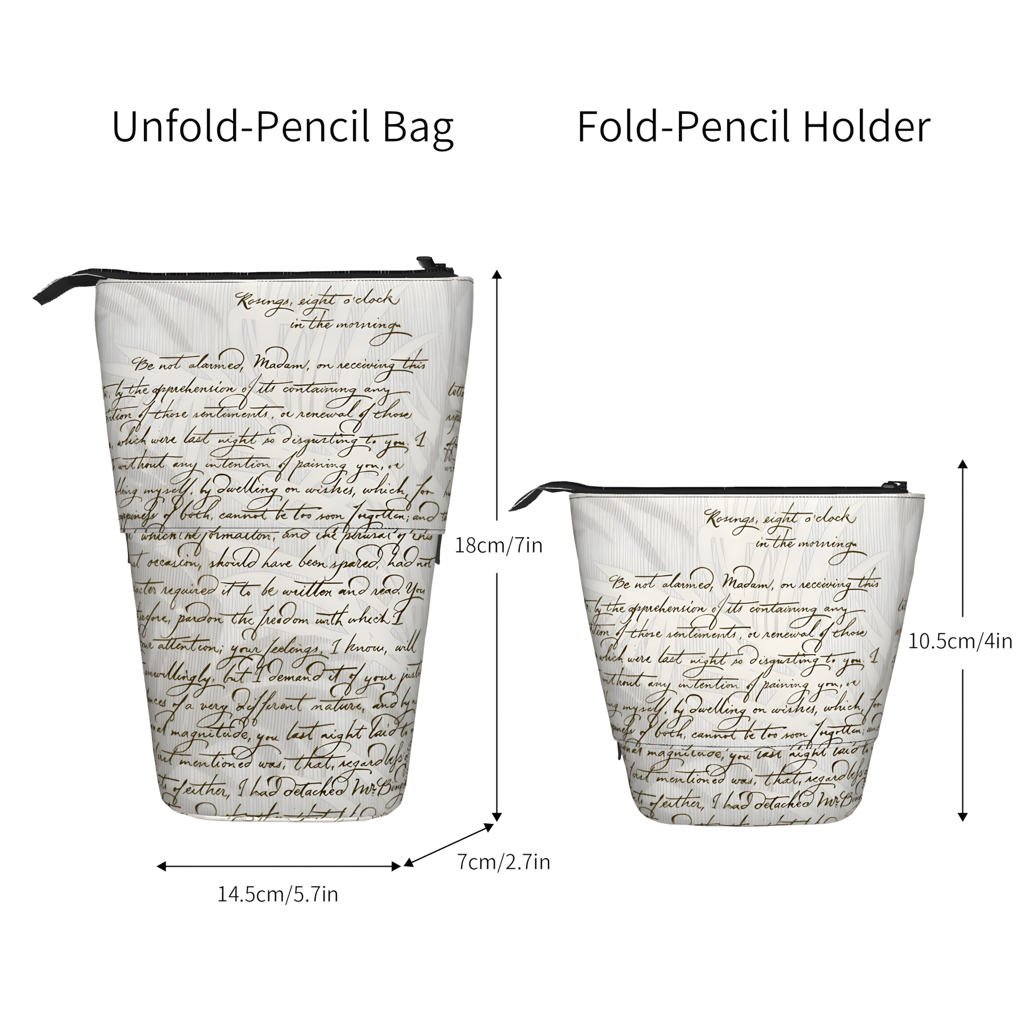 Pagewings Book Lover Pencil Holder Retractable Pencil Bag