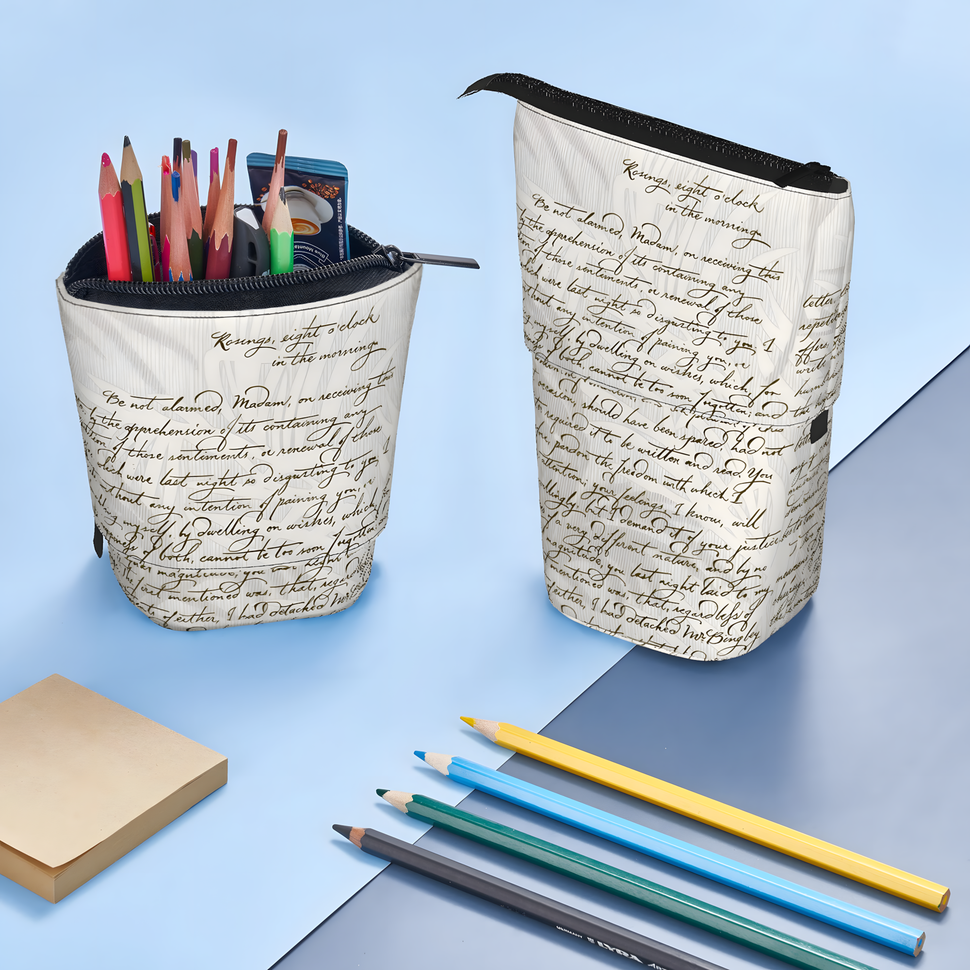 Pagewings Book Lover Pencil Holder Retractable Pencil Bag