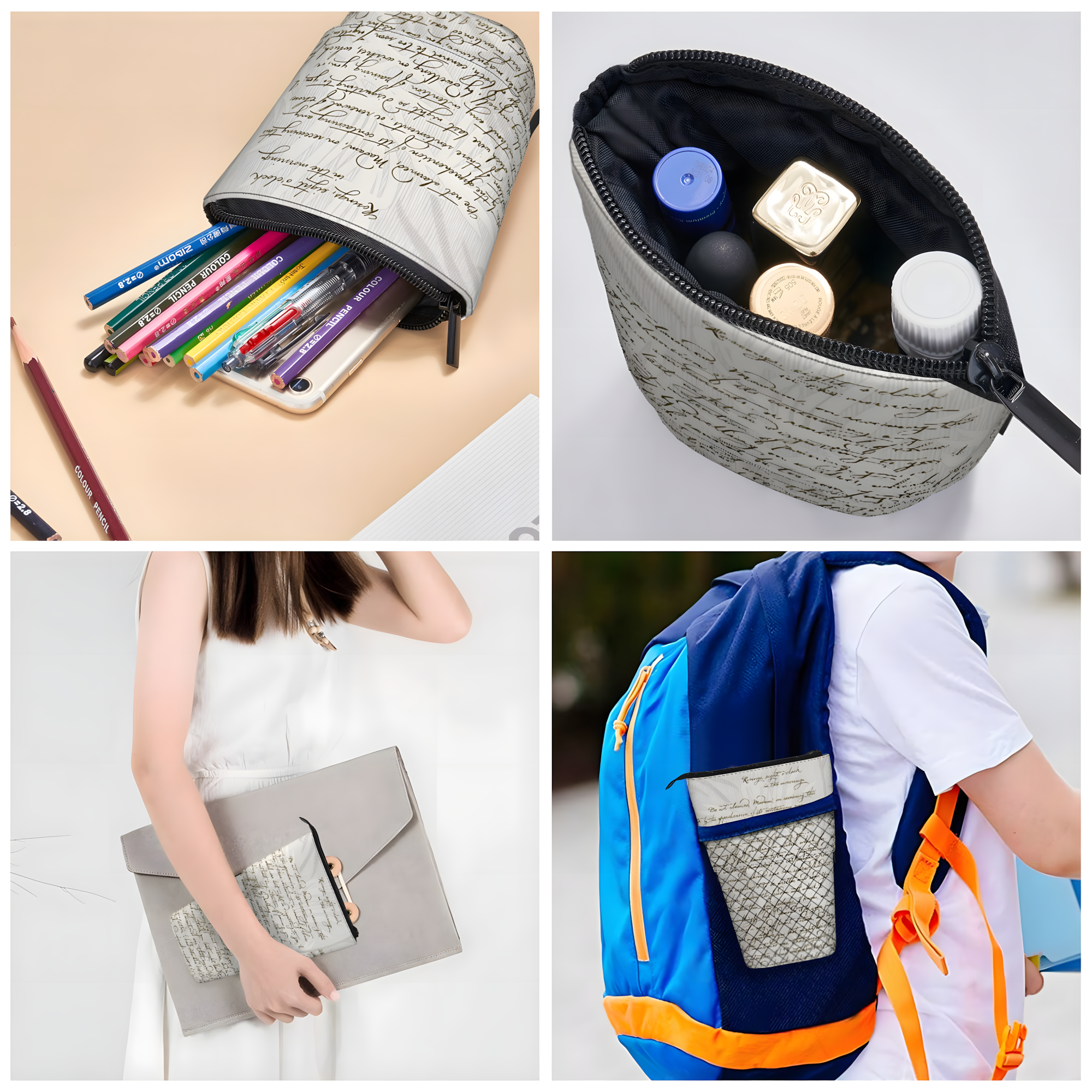Pagewings Book Lover Pencil Holder Retractable Pencil Bag