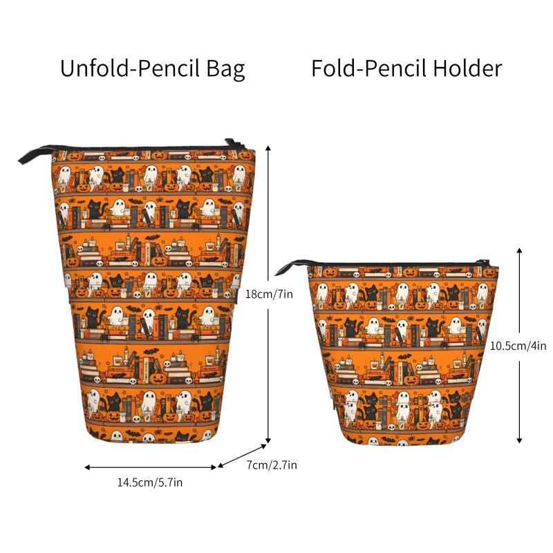Pagewings Halloween Pencil Holder Retractable Pencil Bag