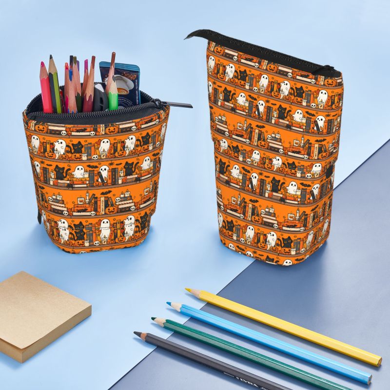 Pagewings Halloween Pencil Holder Retractable Pencil Bag