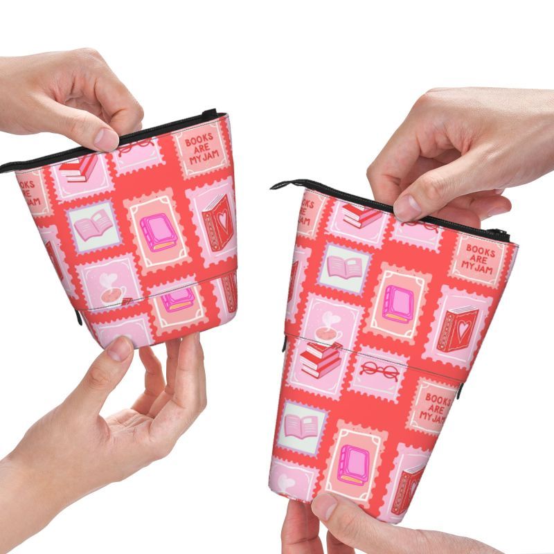 Pagewings Books Are My Jam Pencil Holder Retractable Pencil Bag