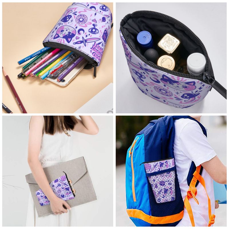 Pagewings Cat Lover Pencil Holder Retractable Pencil Bag