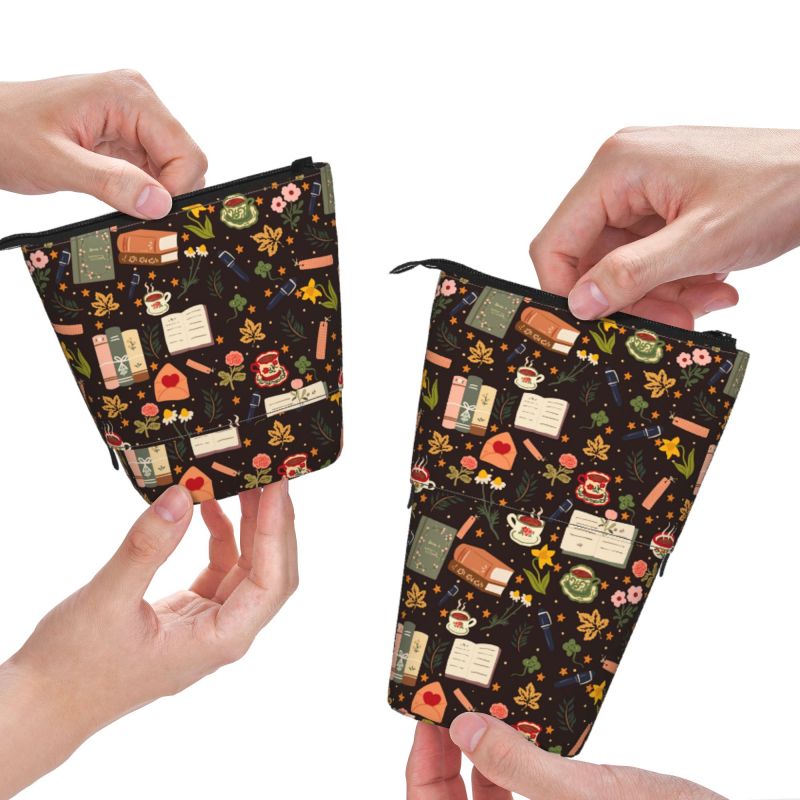Pagewings Bohemian Book Lover Pencil Holder Retractable Pencil Bag
