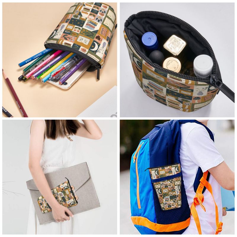 Pagewings Plant Floral Pencil Holder Retractable Pencil Bag
