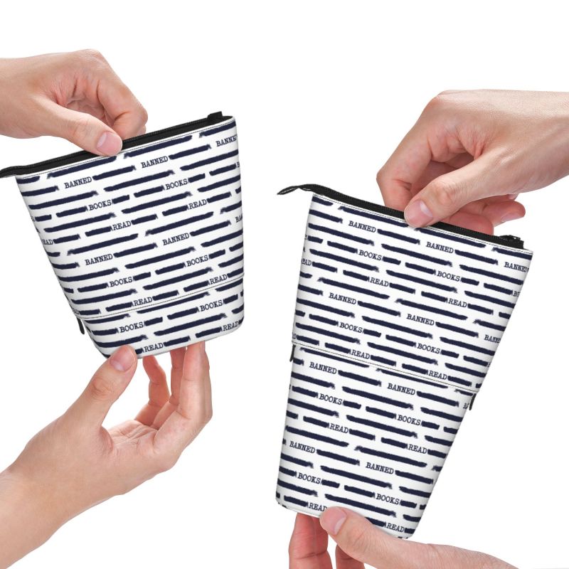 Pagewings Read Books Pencil Holder Retractable Pencil Bag