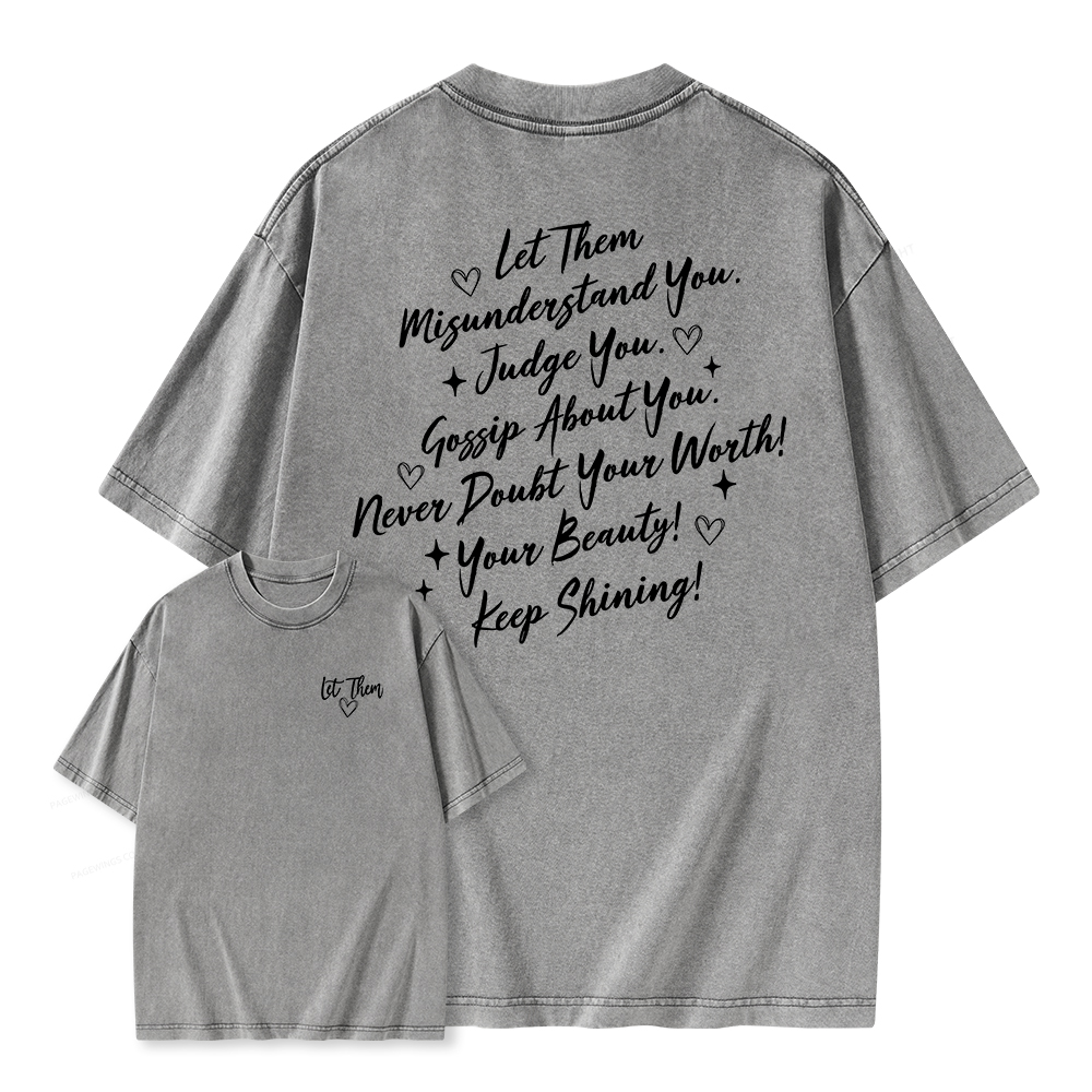 Pagewings Let Them Unisex Washed T-shirt