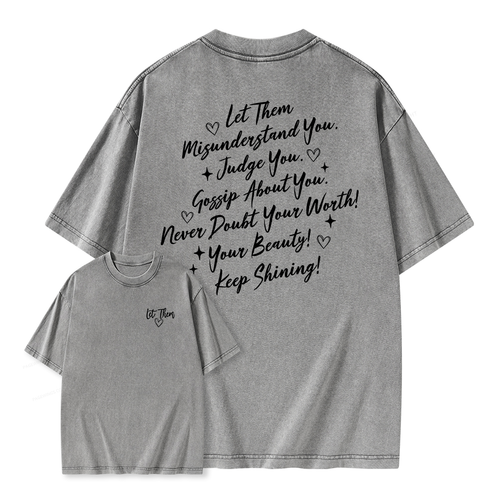 Pagewings Let Them Unisex Washed T-shirt