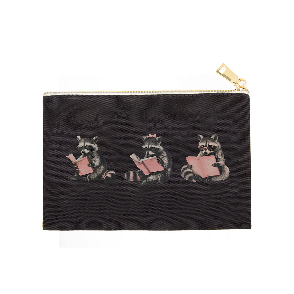 Pagewings Funny Raccoon Bookish Gift Pouch