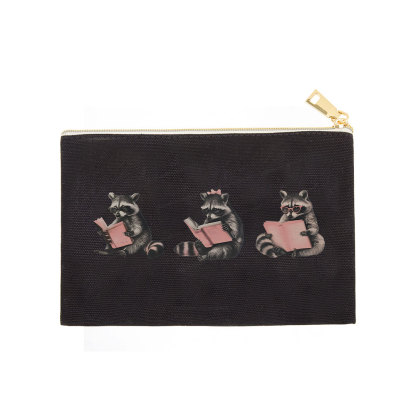 Pagewings Funny Raccoon Bookish Gift Pouch