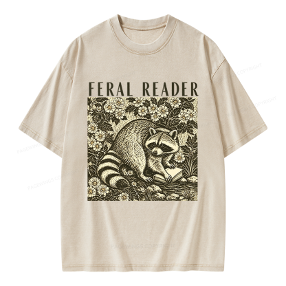 Pagewings Feeling Feral Unisex Washed T-shirt
