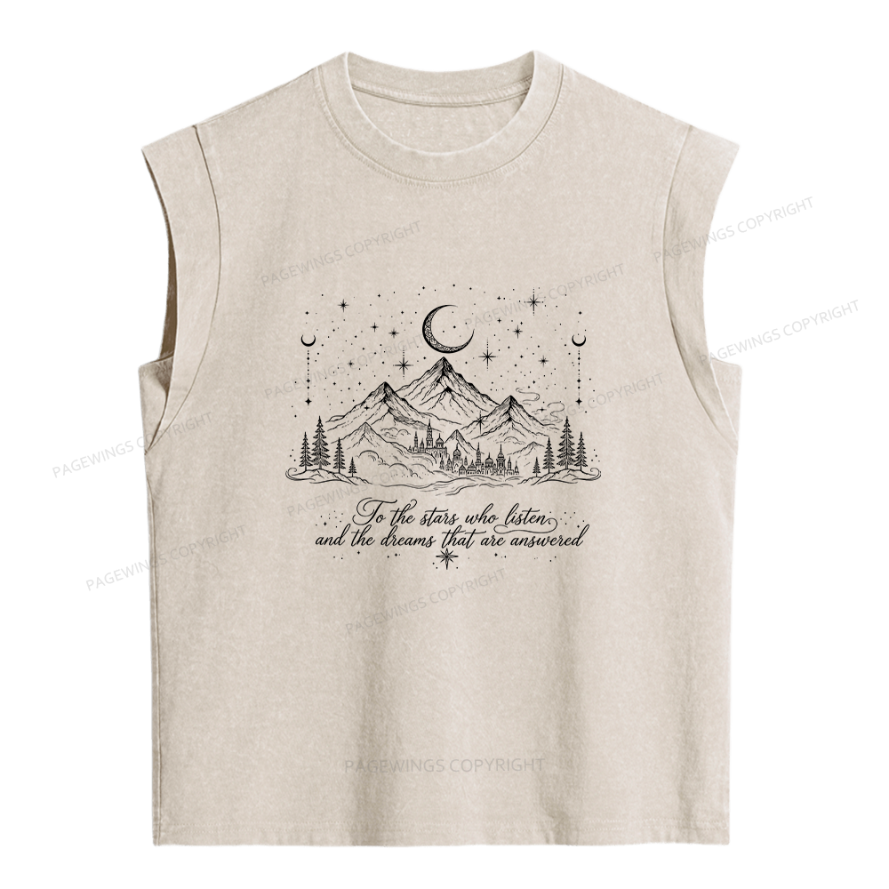 Pagewings Fantasy Bookish Reader Women's Washed Tank Top