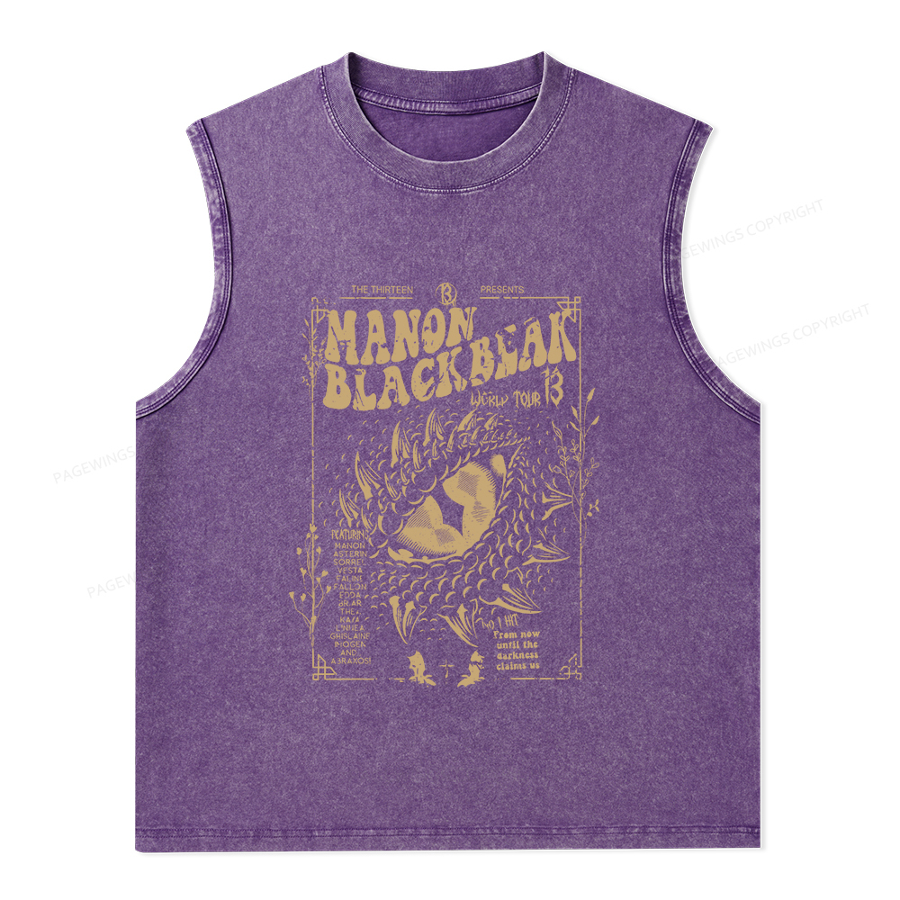 Pagewings ACOTAR Crescent City Rhysand Unisex Washed Tank Top